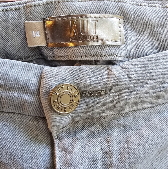 Kut from the Kloth Wide Leg Womens Soft Tan Khakis Pants Jeans Nwot - Picture 3 of 5